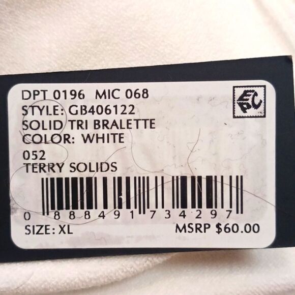 Gianni Bini women's white Terry cloth two piece swimsuit  size XL - Picture 9 of 11